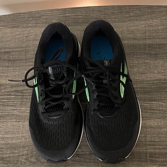 Brooks Dyad 11 Women's Black/Ebony/Green Running Shoes Size 9 Extra Wide - Picture 2 of 12